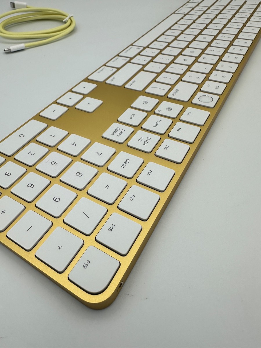 Yellow Apple Magic Keyboard W/Touch ID & Numeric Keypad (10 key