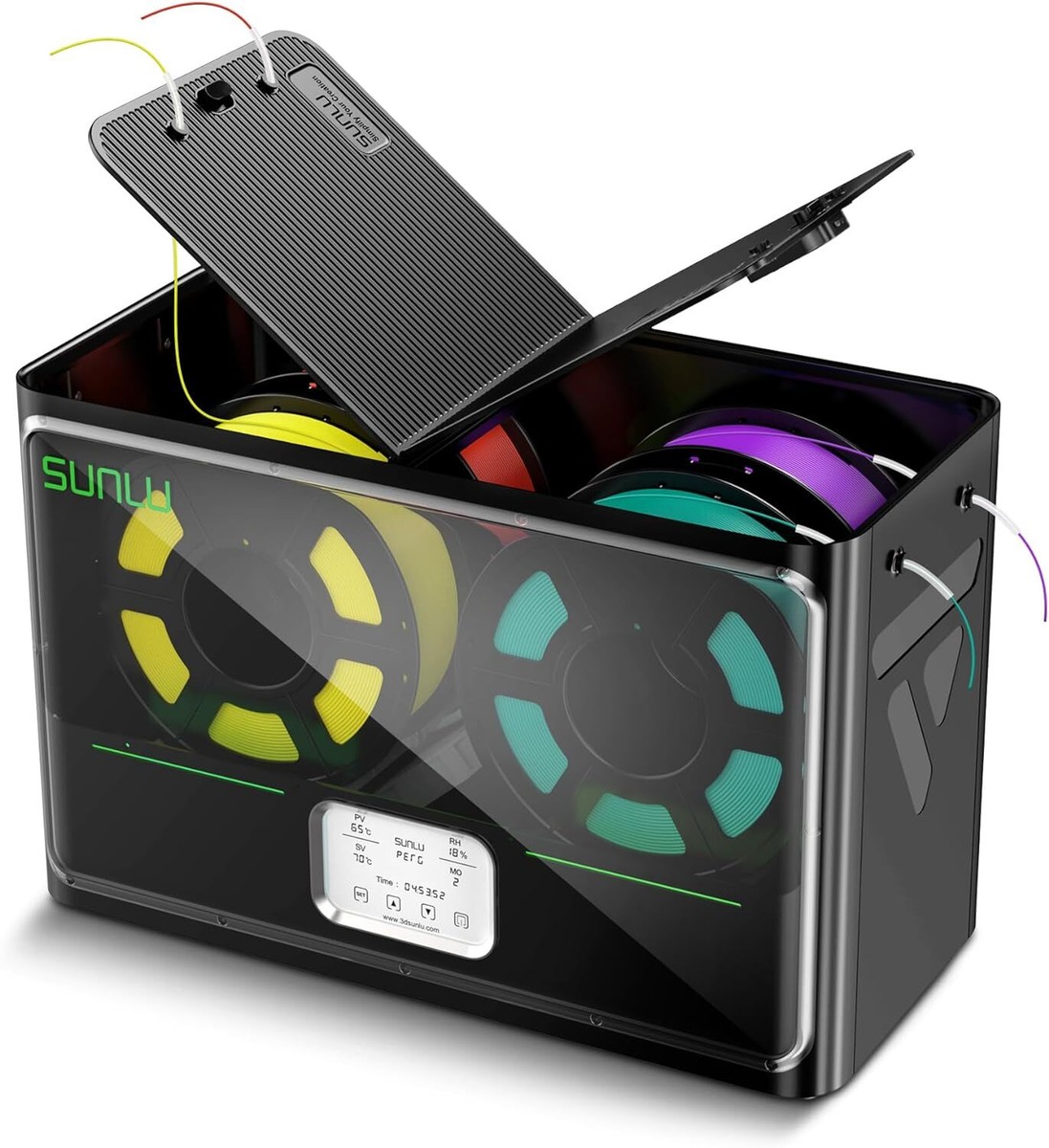 SUNLU S4 Filament Dryer Box,4 Spools Capacity,Black Weight 4.8KG