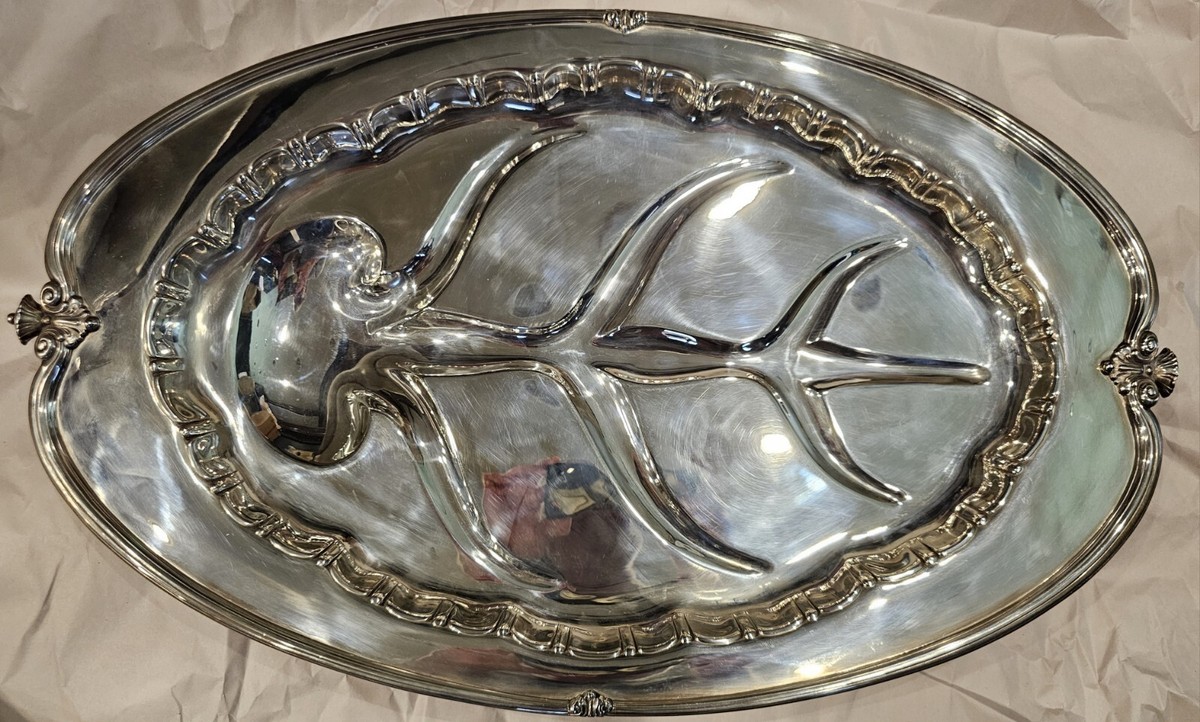Tiffany & Co. Massive 7lb Sterling Well & Tree Meat Platter Tray