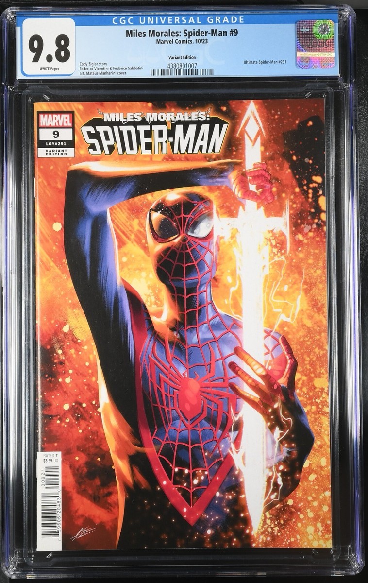 Miles Morales Spider-Man #9 CGC 9.8 Manhanini ENERGY SWORD Cover