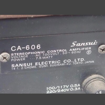 Sansui アンプ CA-606 CD-5 BA-60 Sansui アンプ CA-606 CD-5 BA-60 CA