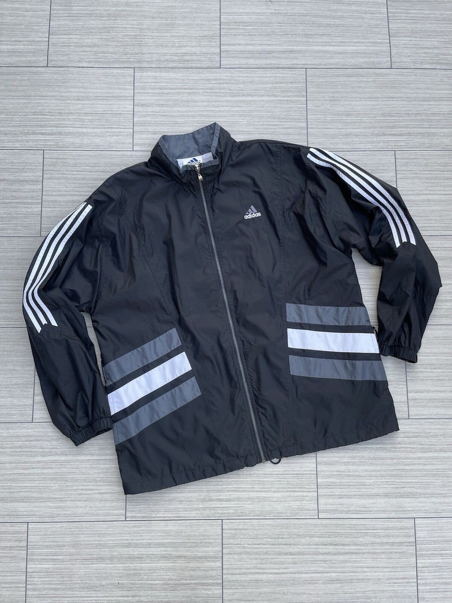 VINTAGE Adidas 90s Men's Full Zip Jacket Size XL Windbreaker