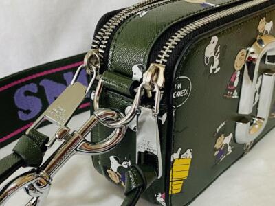 MARC JACOBS Snapshot Bag DARK GREEN 316 Peanuts Snoopy Camera Bag