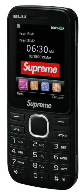 Buy Supreme/BLU FW19 Burner Phone - Black (Unlocked) (Dual SIM