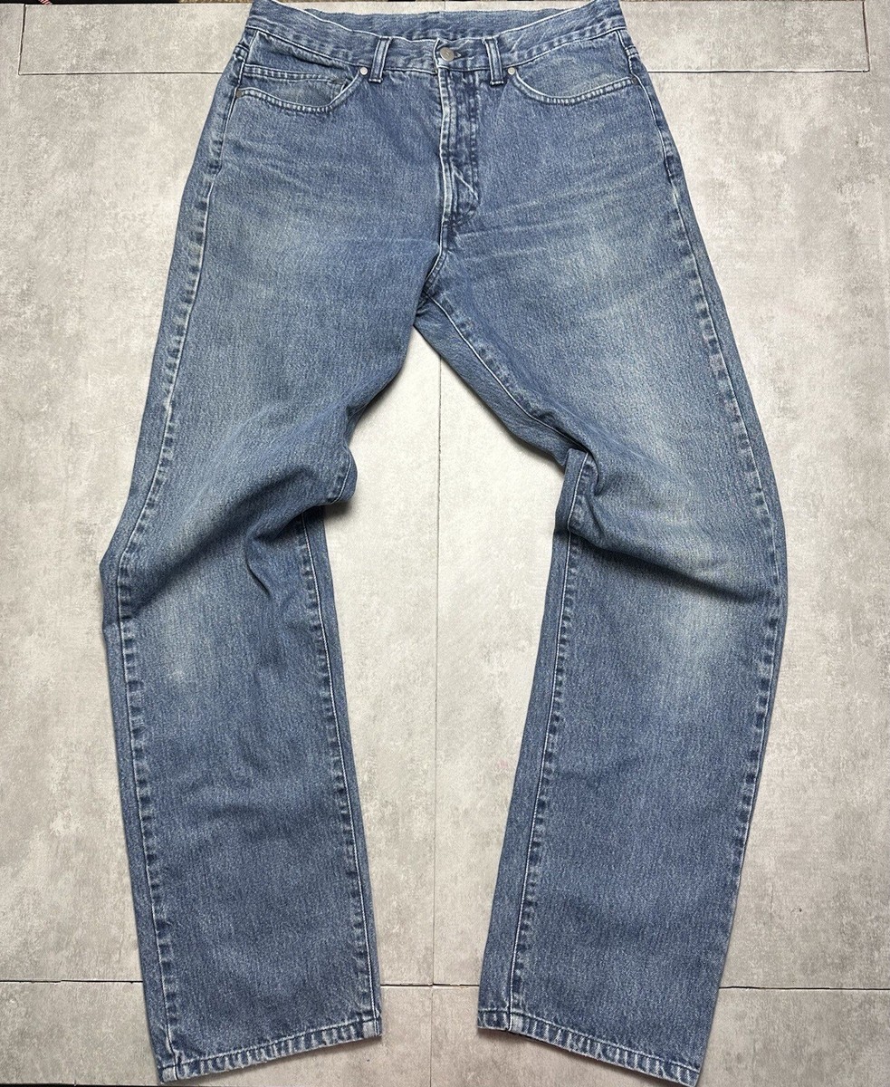 zenga sport jeans mens 34x35 blue straight leg denim luxury