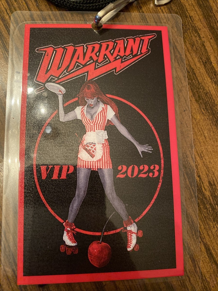 2023 Tour Warrant VIP Laminate Signed By Band-Allen-Sweet- Mason