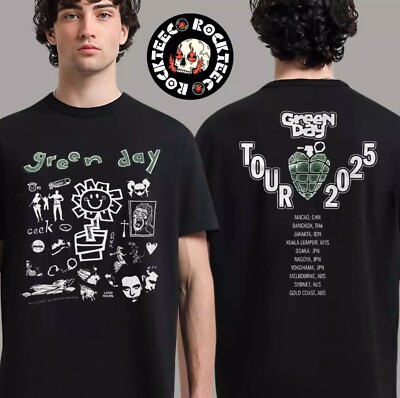 Green Day Tour 2025 Asia And Australia Tour Merch Two Sides Unisex