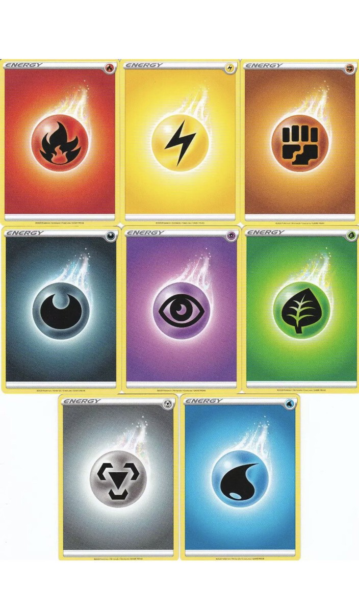 Pokemon 80x Basic Energy Cards (10x of Each Type Including