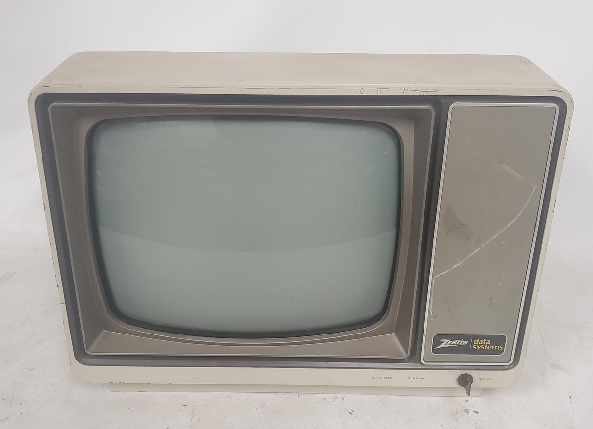 Vintage Zenith Data Systems Zvm-121 Green Screen 12mb15x CRT Video