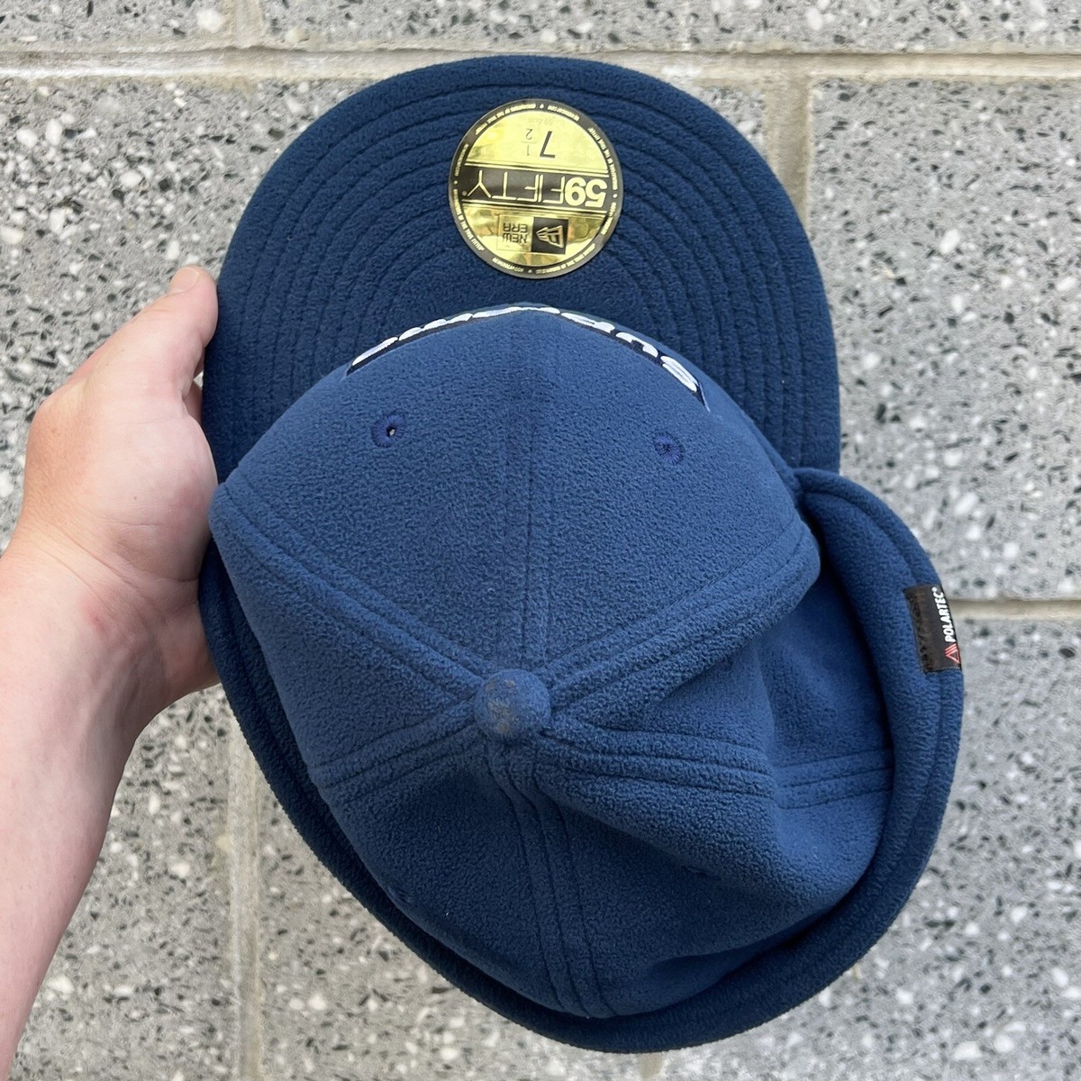 Supreme Box Logo World Famous New Era 59fifty Polartec Sz 7 1/2