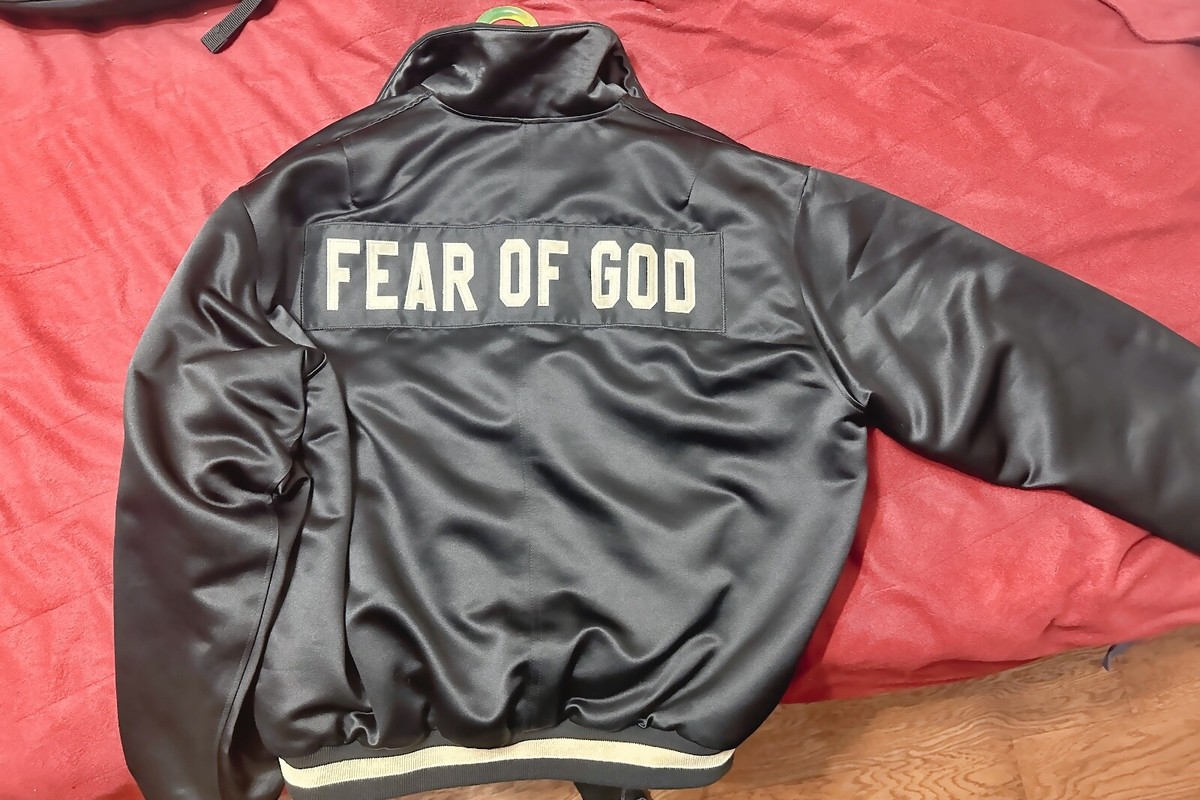 Fear of God Satin Black Jacket Medium (Fifth Collection) | eBay