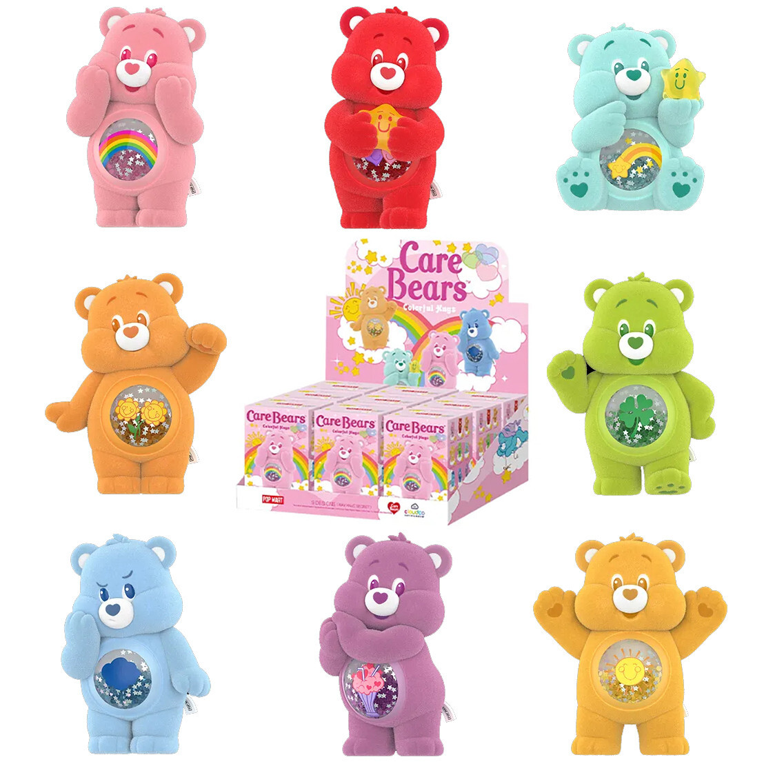 AUTHENTIC CARE BEARS COLORFUL HUGS SERIES CONFIRM FIGURE TOY DOLLS