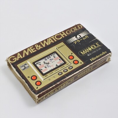 LCD MANHOLE Game Watch Gold Boxed MH-06 Tested Nintendo JAPAN Game