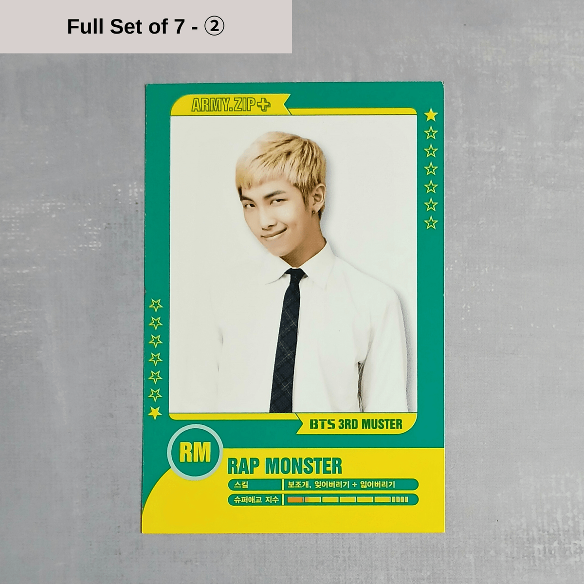 BTS 3rd Muster Seoul ARMY Zip+ Official Player Card Set - RM