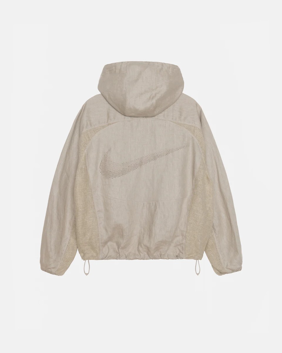 Stussy x Nike U NRG Linen Jacket Hoodie BLACK / LIGHT BONE Limited