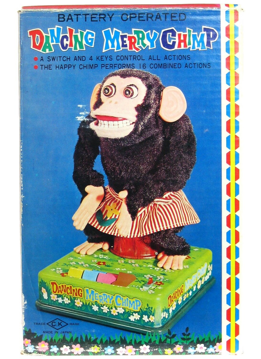 Vintage CK Japan Dancing Merry Adorable Female Jolly Chimp Monkey