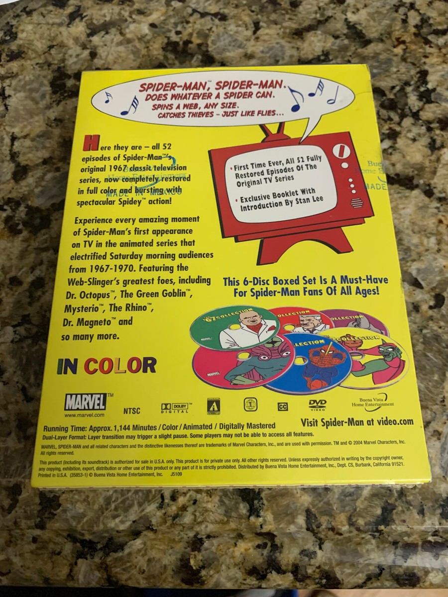 NIB Spider-Man: The 67 Classic Collection (DVD, 2004) 6-Disc