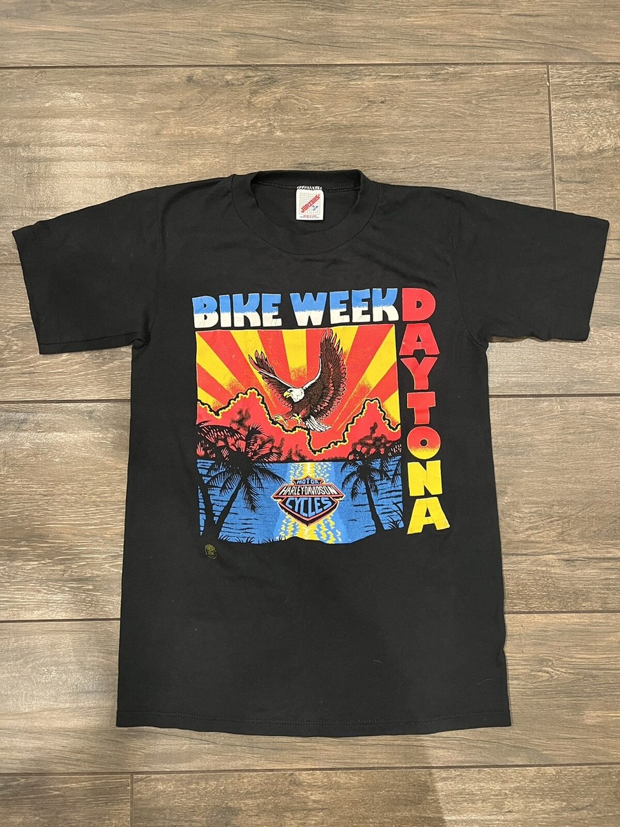 Vintage 80s Harley Davidson Bike Week Jerzees Tag Single Stitch