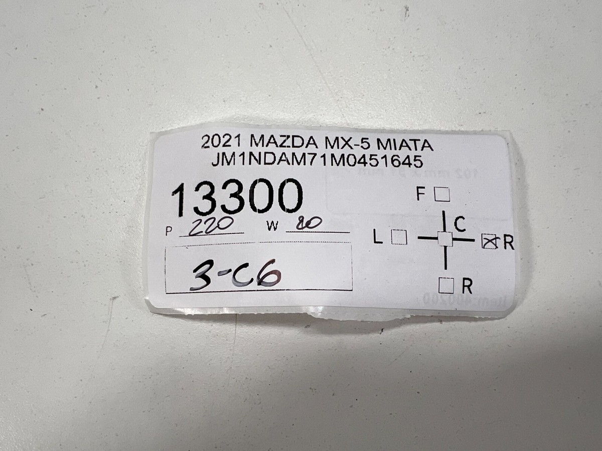 2016-2023 MAZDA MX-5 MIATA RIGHT PASSENGER SIDE INTERIOR DOOR