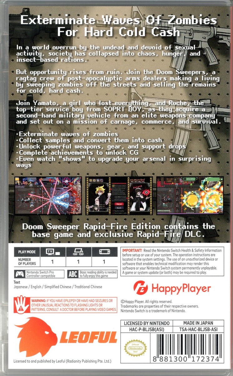 Doom Sweeper Rapid-Fire Edition for Nintendo Switch™ | eBay