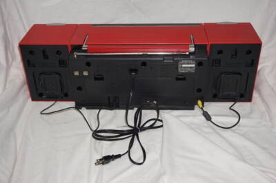 SANYO Stereo Double Cassette Recorder MR-FF8 Radio Red Vintage F/S