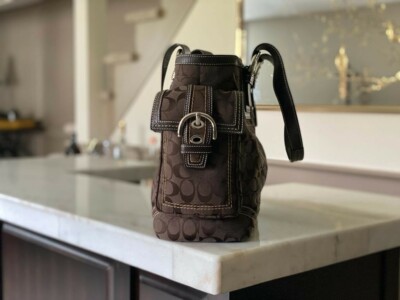 Vintage Coach Brown Signature Canvas Tote No. EO6Q-10079 | eBay