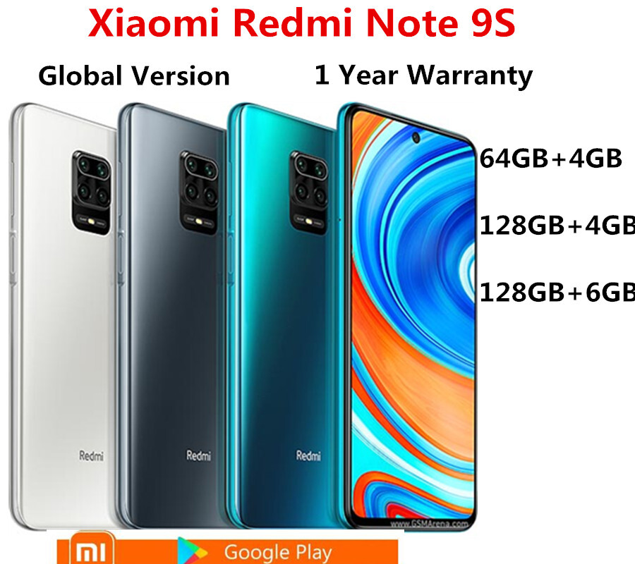 Xiaomi Redmi Note 9S 64GB 128GB Global Version Smartphone 5020mAh