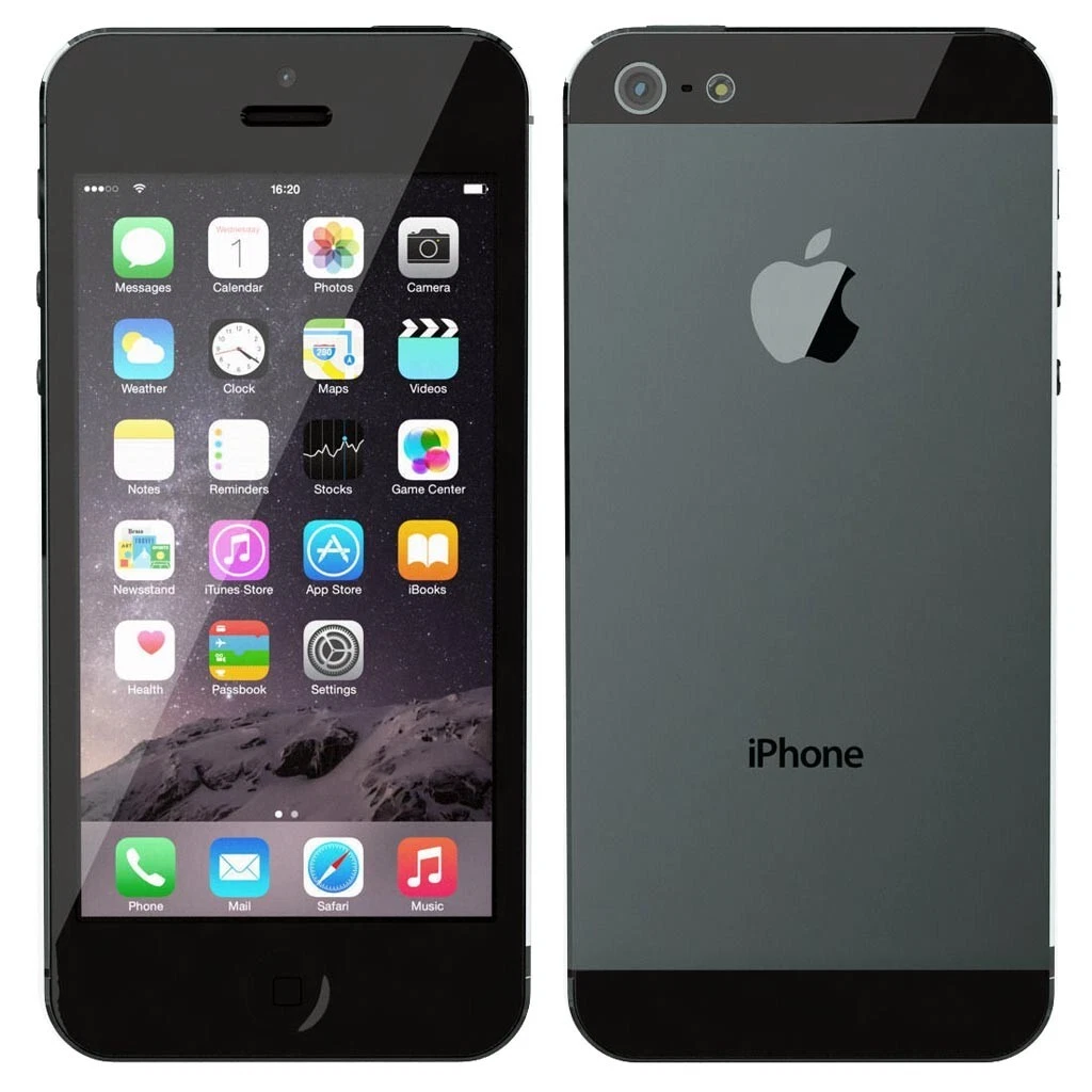 Apple iPhone 5 - 16GB - Silver & Space Gray - Unlocked-AT&T