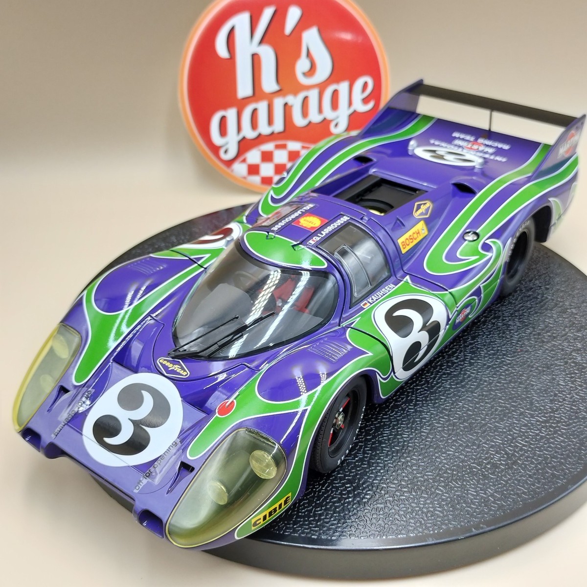 AUTOart 1/18 Porsche 917 Long tail 917 LH LeMans 1970 Larrousse #3