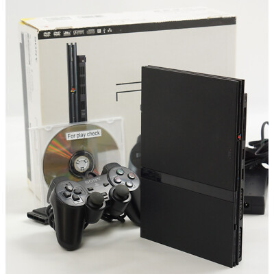 PS2 Slim Console System Charcoal Black SCPH-70000 CB Playstation2