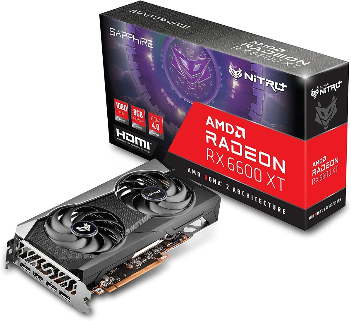 SAPPHIRE NITRO+ Radeon RX 6600 XT GAMING OC 8G Video Card 11309-01