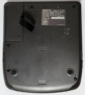 Sony Discman D-202 Portable CD Player Sony Discman For Repair Does