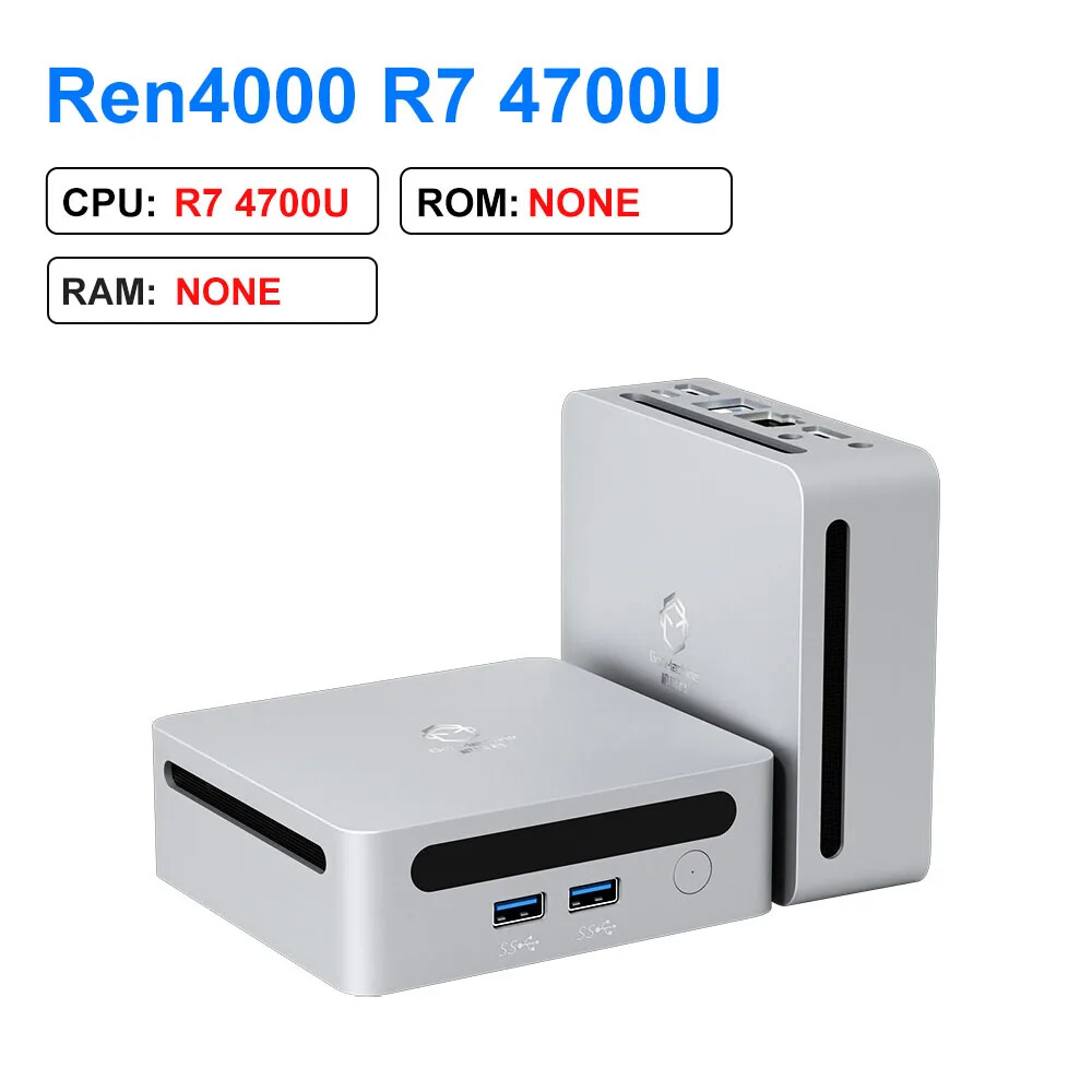 GenMachine Mini PC Ren4000 4700U AMD Ryzen7 4700U CPU 4.1GHz Win10