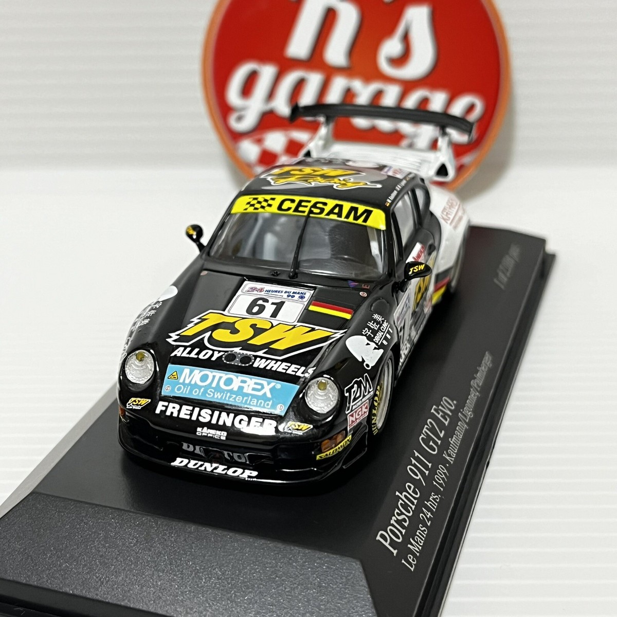 MINICHAMPS 1/43 Porsche 911 GT2 Evo 24h Le Mans 1999 #61