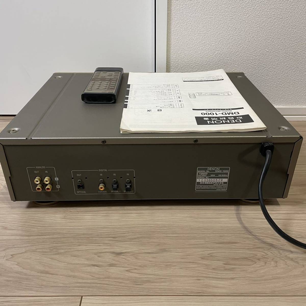 DENON DMD-1000 Mini Disk MD Recorder Player MD Deck Player w/ RC