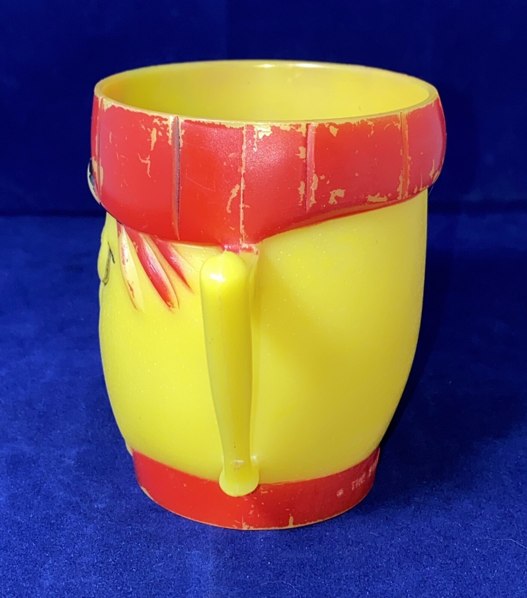 Vintage Lefty Lemon Funny Face Plastic Mug Pillsbury Advertising