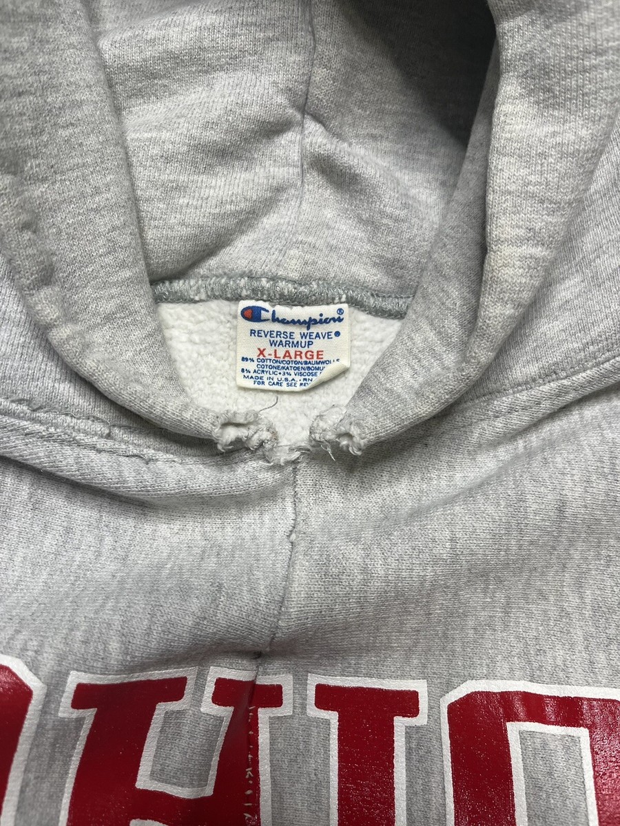 Vintage 80s Champion Reverse Weave Hoodie Ohio State USA XL