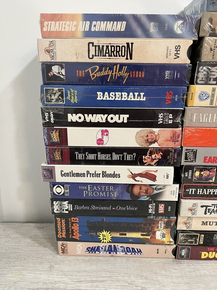 Lot Of 38 All Sealed VHS Movies - Mixed Genres - Some Watermarks
