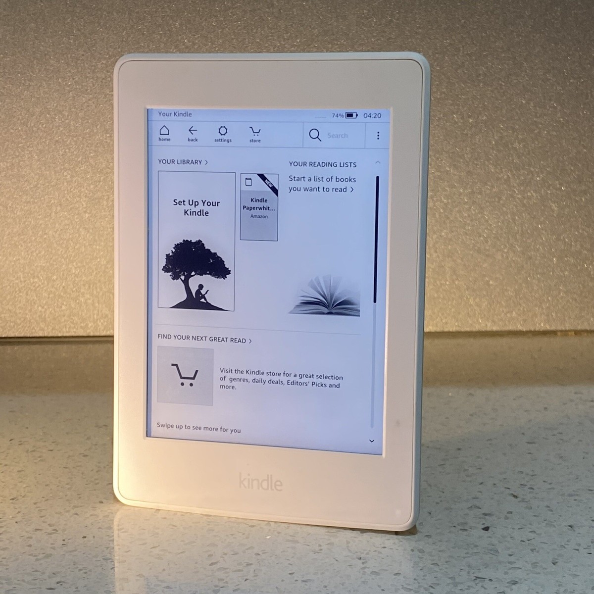 Amazon Kindle Paper white 7th Gen DP75SDI WHITE 3GB #262 /DO | eBay
