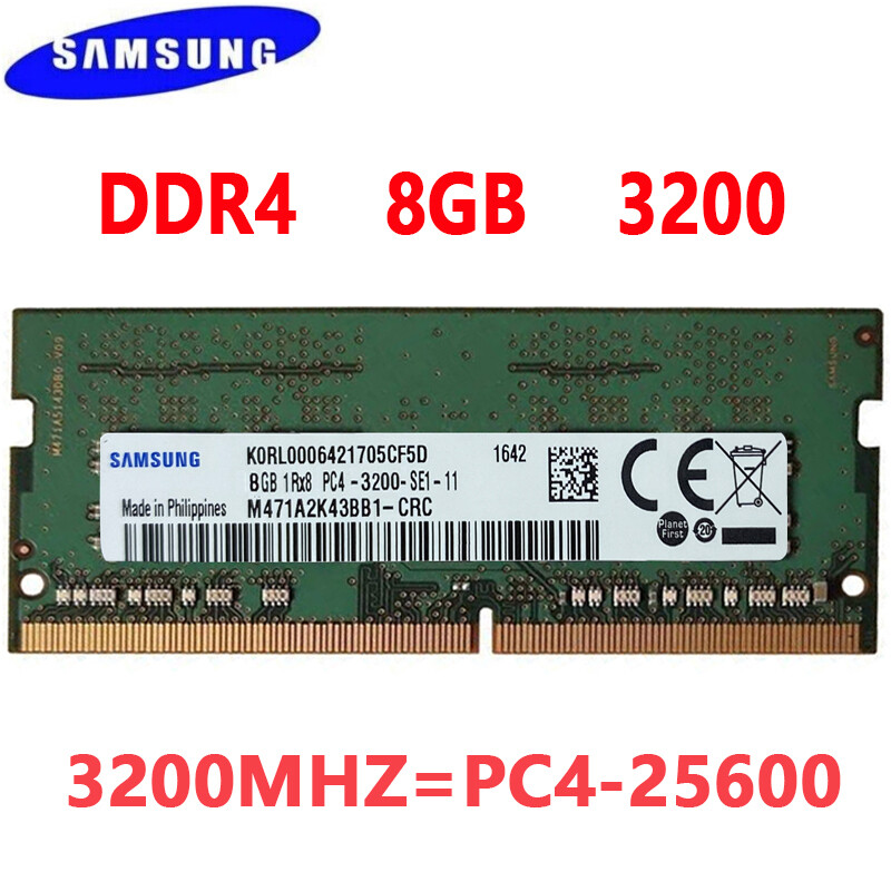 Samsung 8GB DDR4 3200 MHz PC4-25600 Laptop SODIMM 260pin Memory