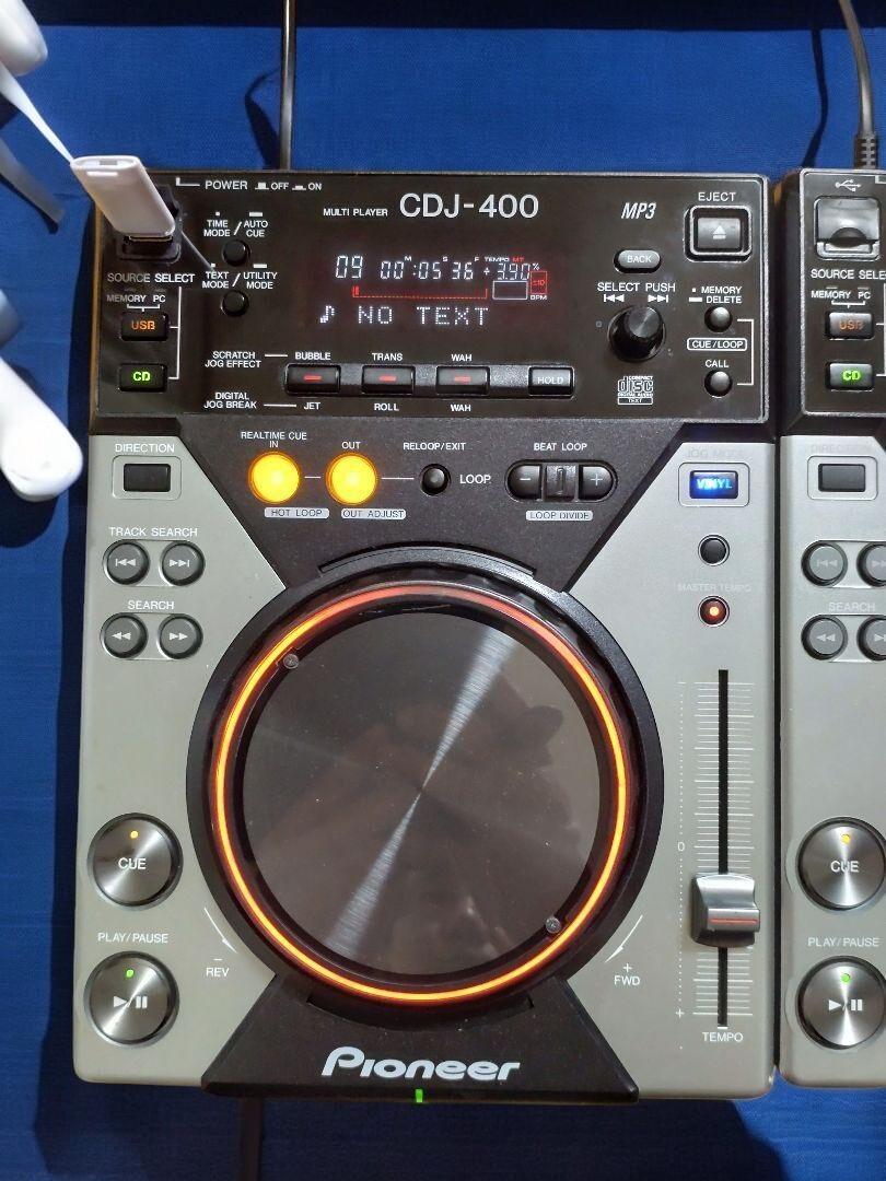 Pioneer DJ CDJ-400 Pair Digital CD Player DJ Turntable Tested