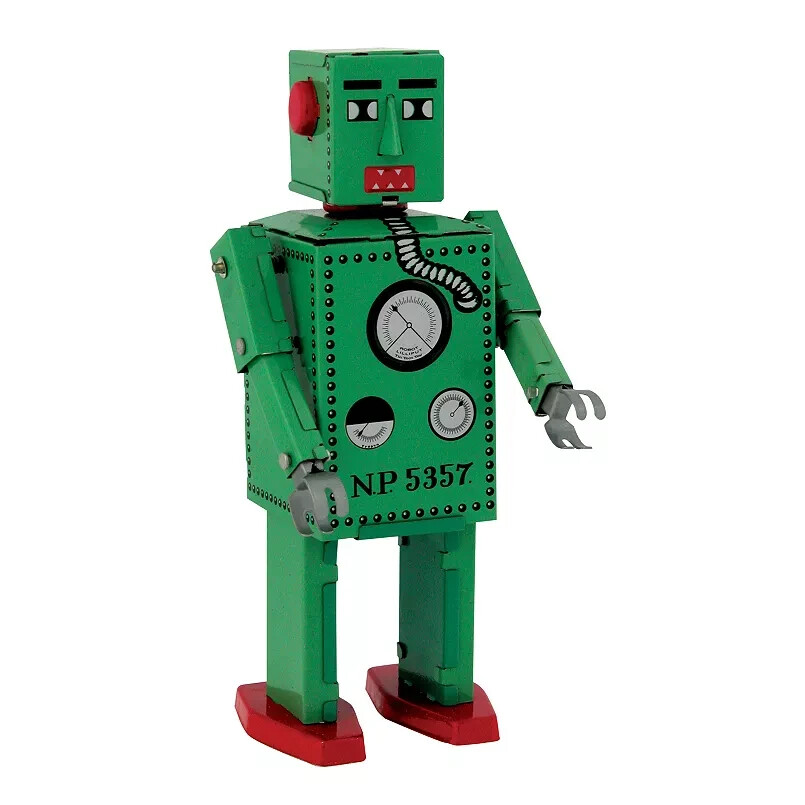 Lilliput Green Robot, Windup, NP5357, by Schylling Reproduction