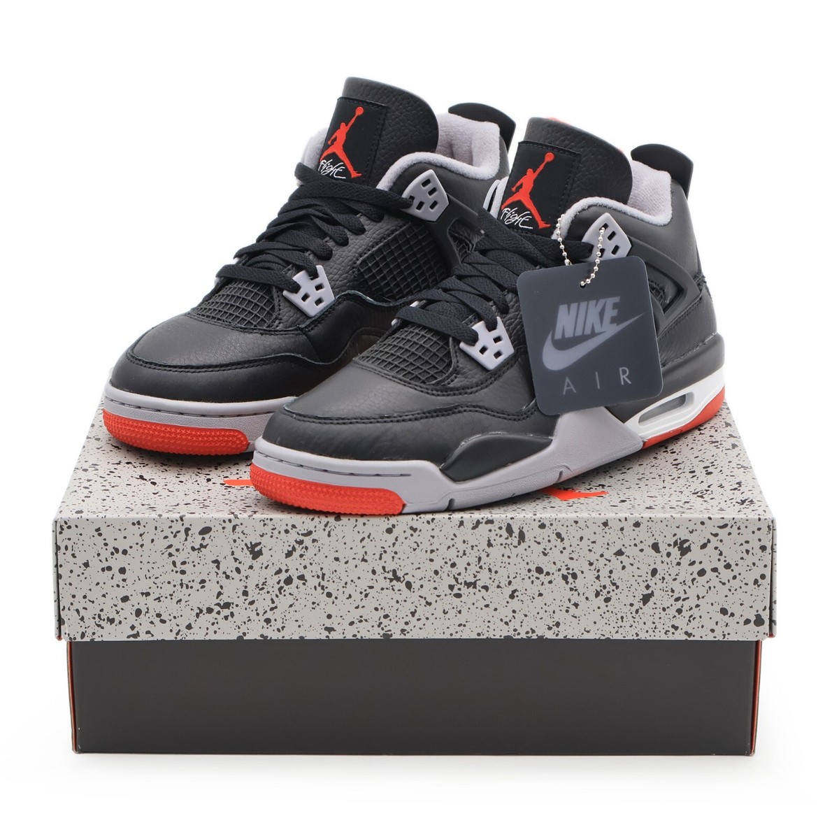 FQ8213-006 Nike GS Air Jordan 4 Retro Bred Reimagined Cement Grey