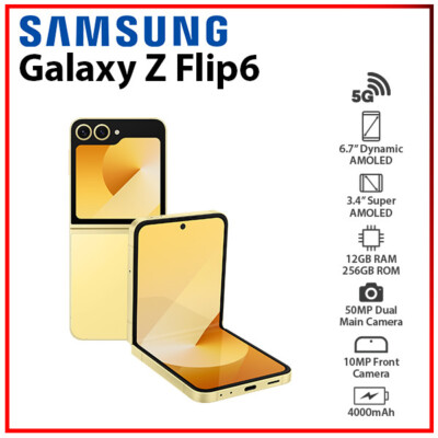NEW Samsung Galaxy Z Flip6 5G YELLOW 12GB+256GB Dual SIM Android