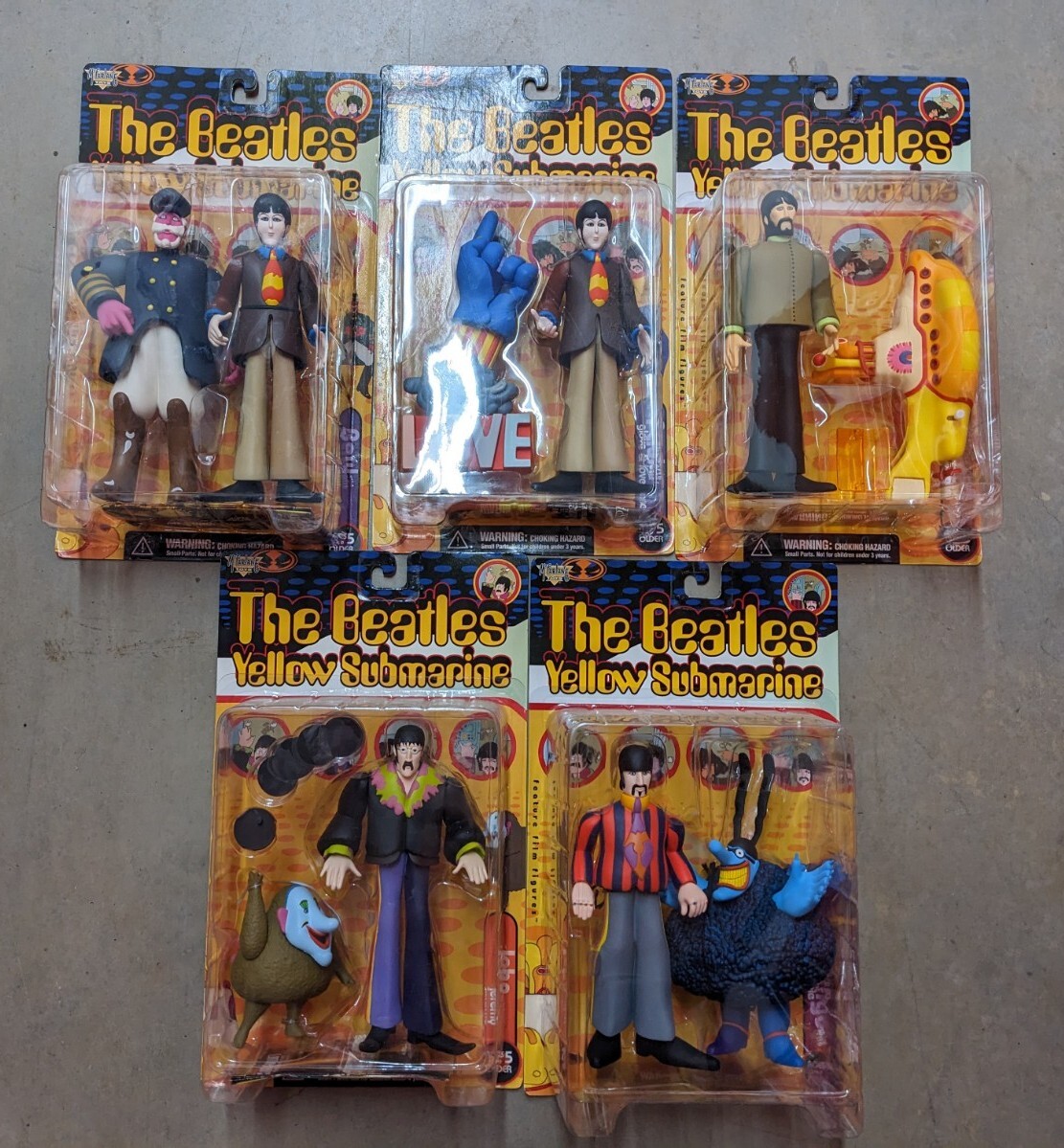 The Beatles Yellow Submarine COMPLETE SET Action Figures 1999