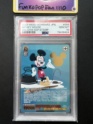 PSA 10 Mickey Mouse SSP Weiss Schwarz Disney 100 Dds/S104-056SSP