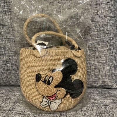 Disney x BEAMS BOY 20th Basket Bag Mickey Mouse Sequin Beads Tote