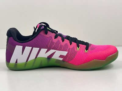 Nike Kobe 11 EM Low Mambacurial Pink Green 836183-635 Size 13 New