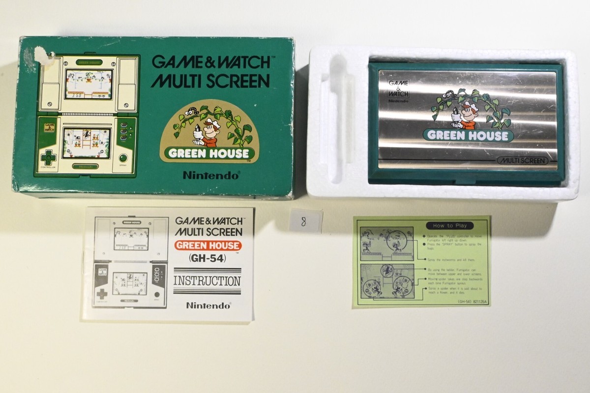 Vintage Boxed Nintendo Game And Watch Greenhouse handheld