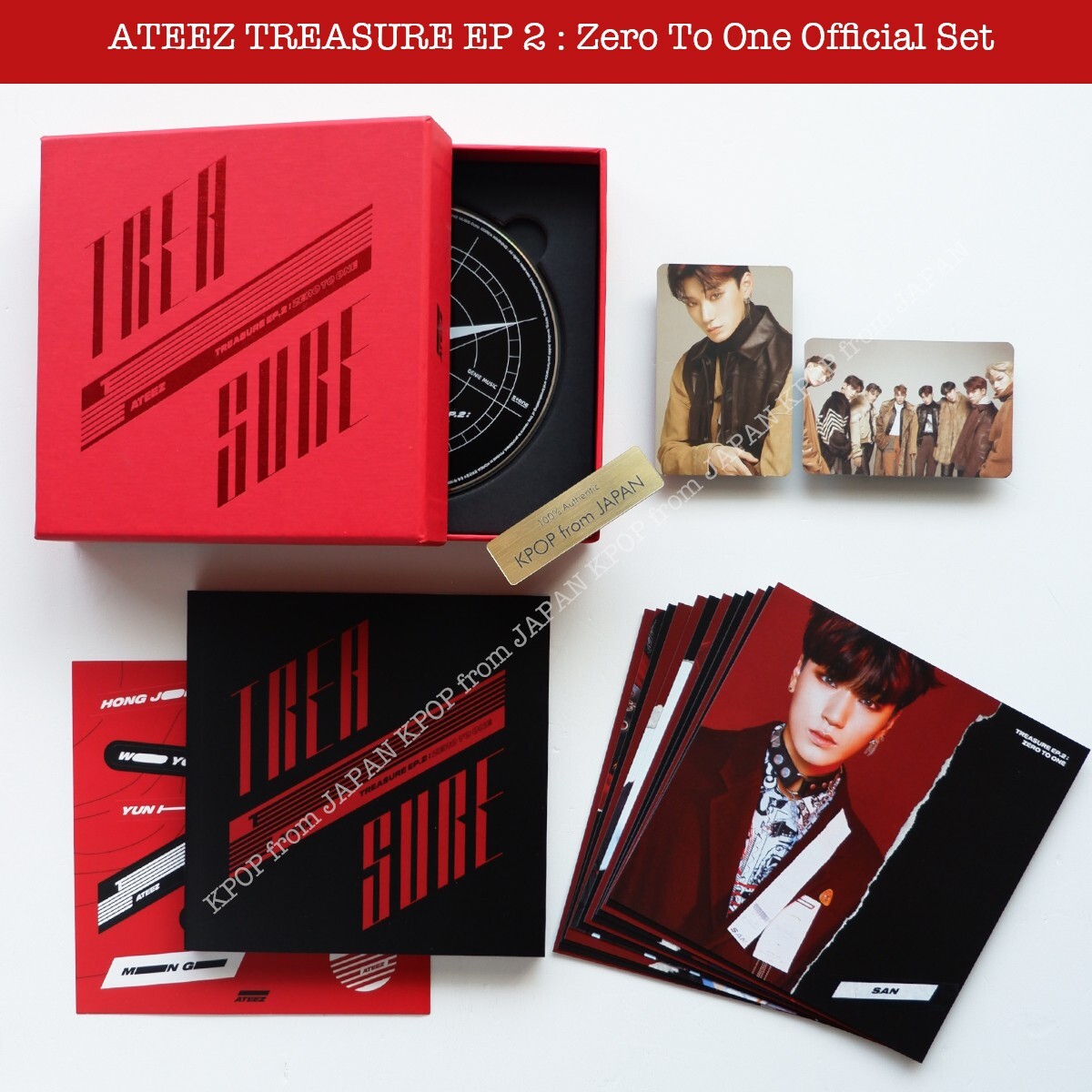 SAN ATEEZ TREASURE EP 2 : Zero To One Official Album Photocard set